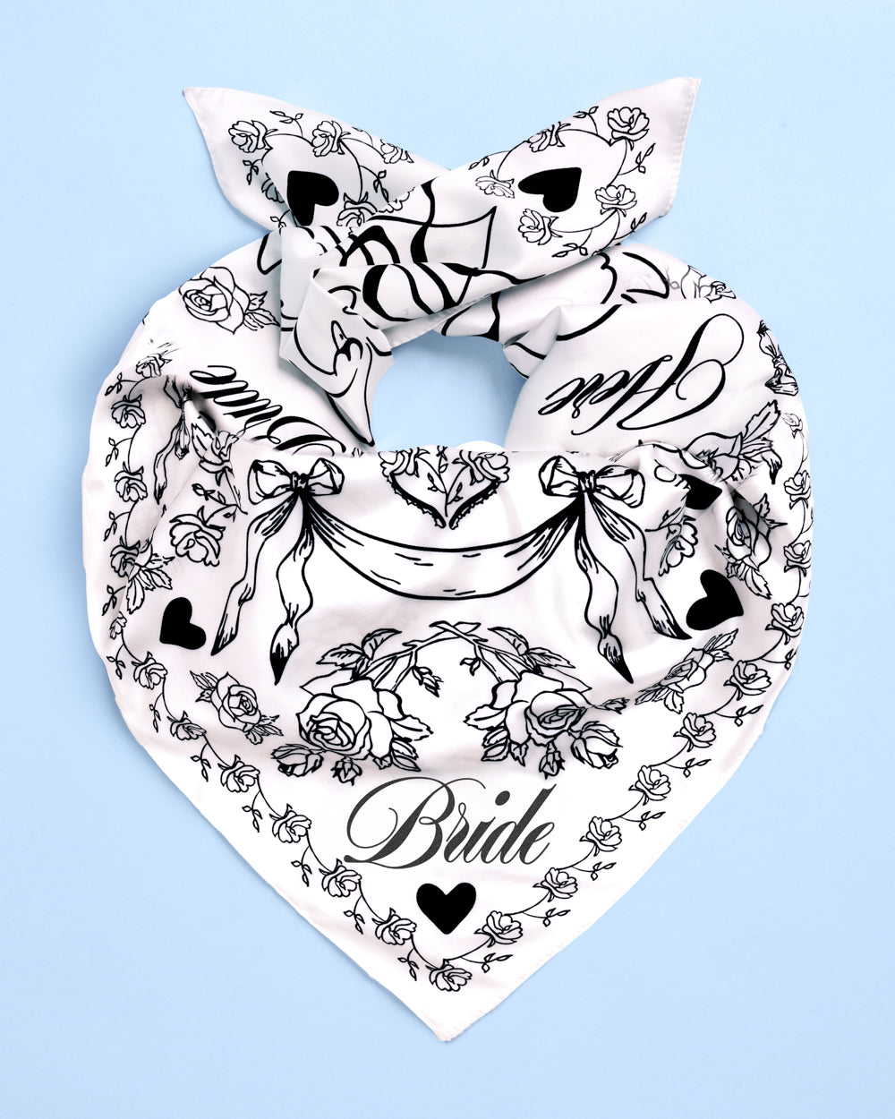 Classic Bride Headscarf - white silk bride head scarf