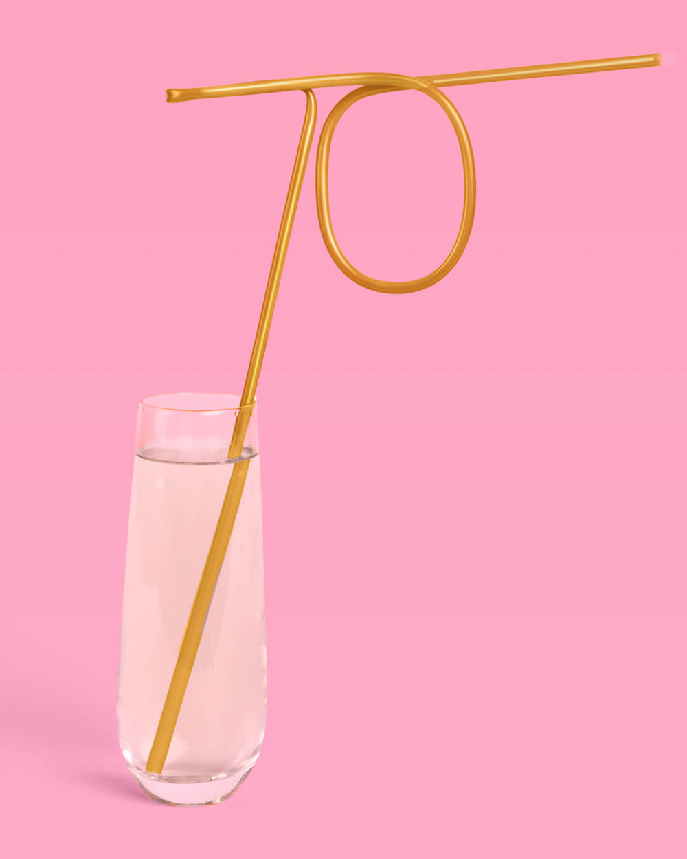 Still Sippin' 70 Straw - gold reusable straw