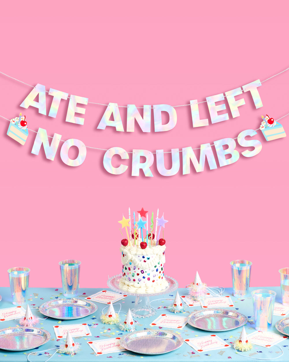 No Crumbs 🎂 Banner - pre-strung banner