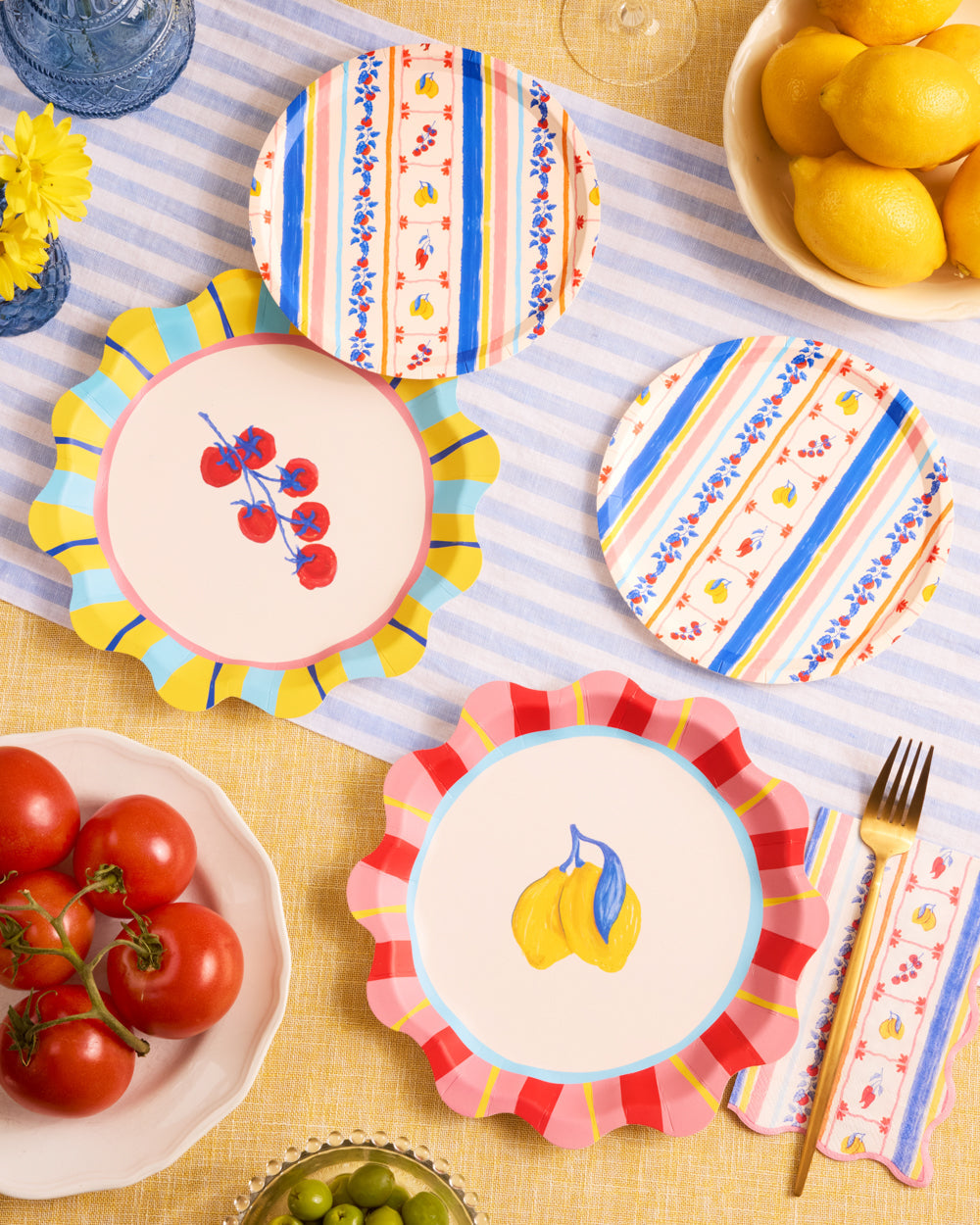Italian Capri Plates - 32 paper plates