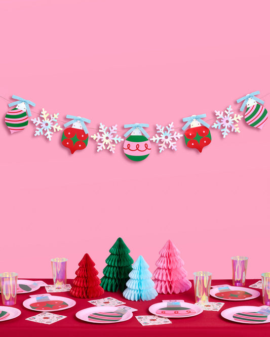 Ornament Snowflake Banner - iridescent foil banner