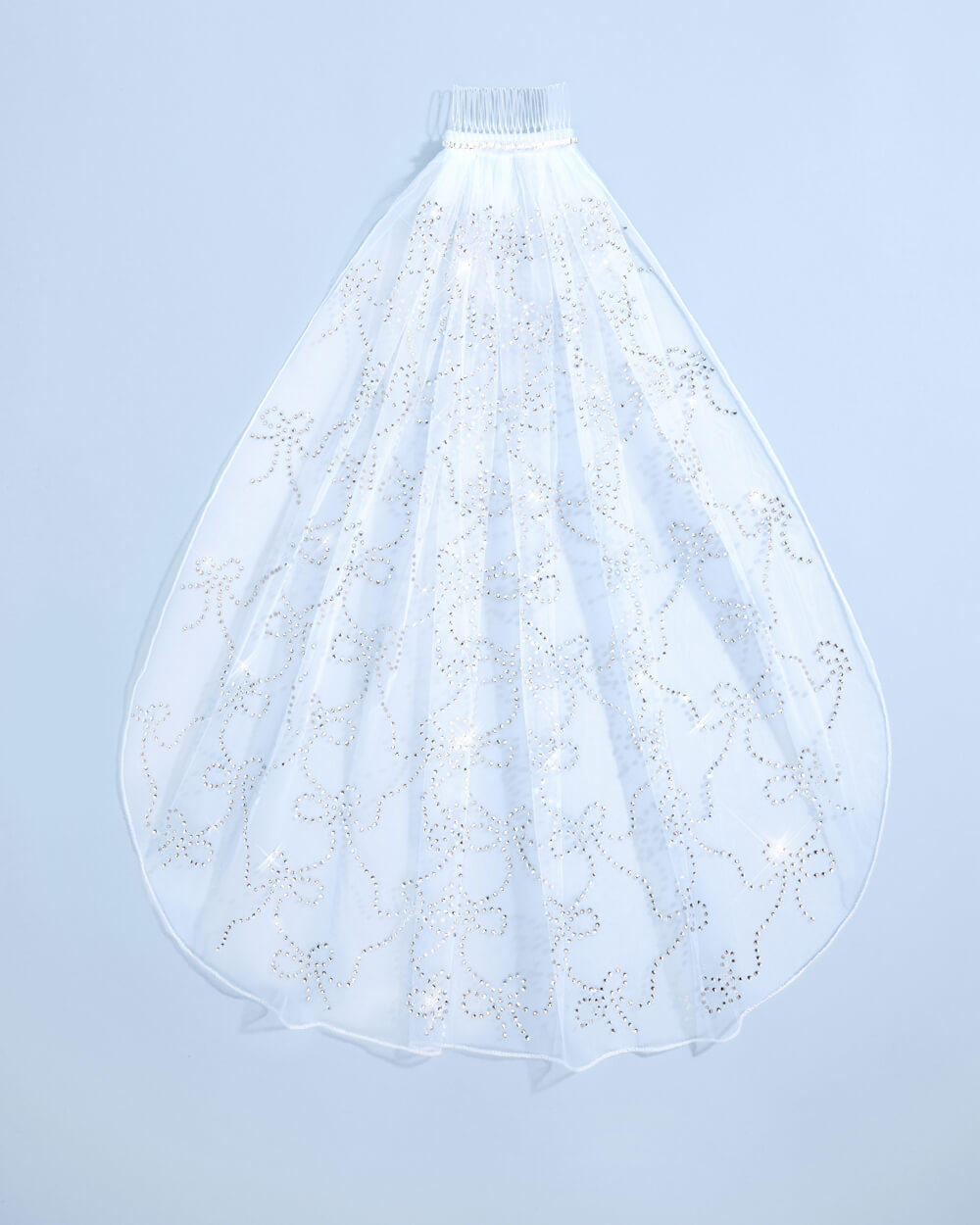 The Bow Veil - premium tulle w. rhinestones