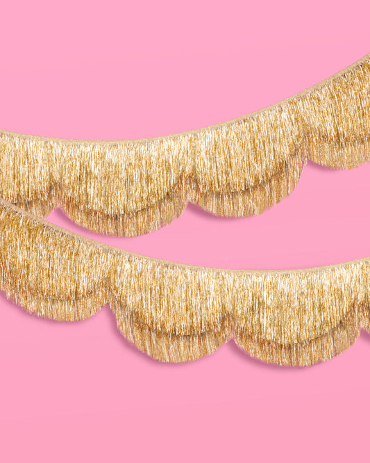 Stay Golden Fringe - scalloped banner