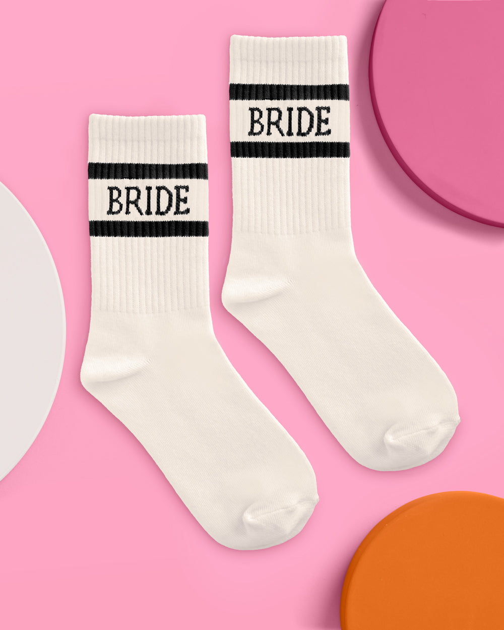 Black Bride Socks - ivory tube socks