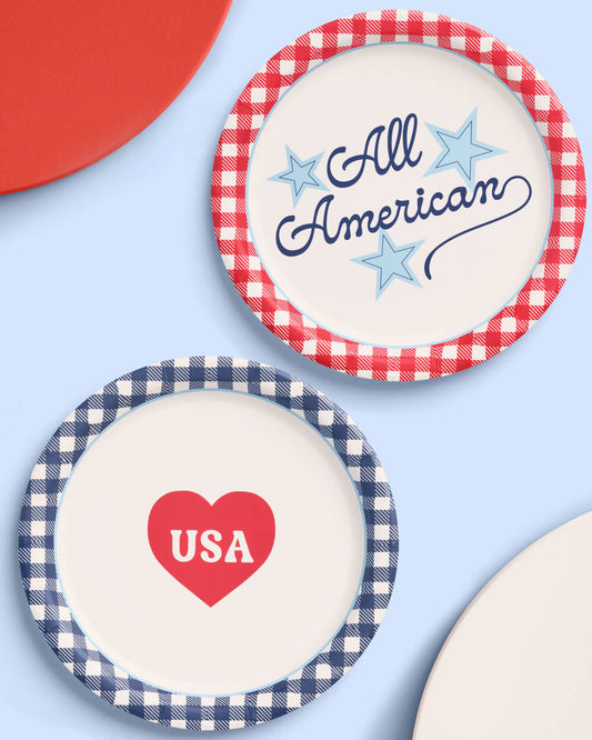 All American Plates - 24 paper plates