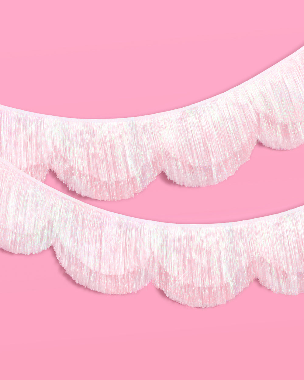 Iridescent Scallop Fringe - scalloped banner