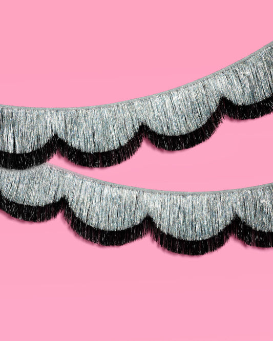 Silver Lining Scallop Fringe - scalloped banner