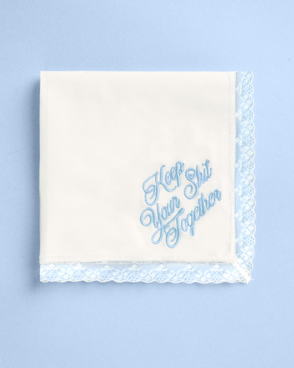 Keep Your Shit Together Hanky - embroidered handkerchief