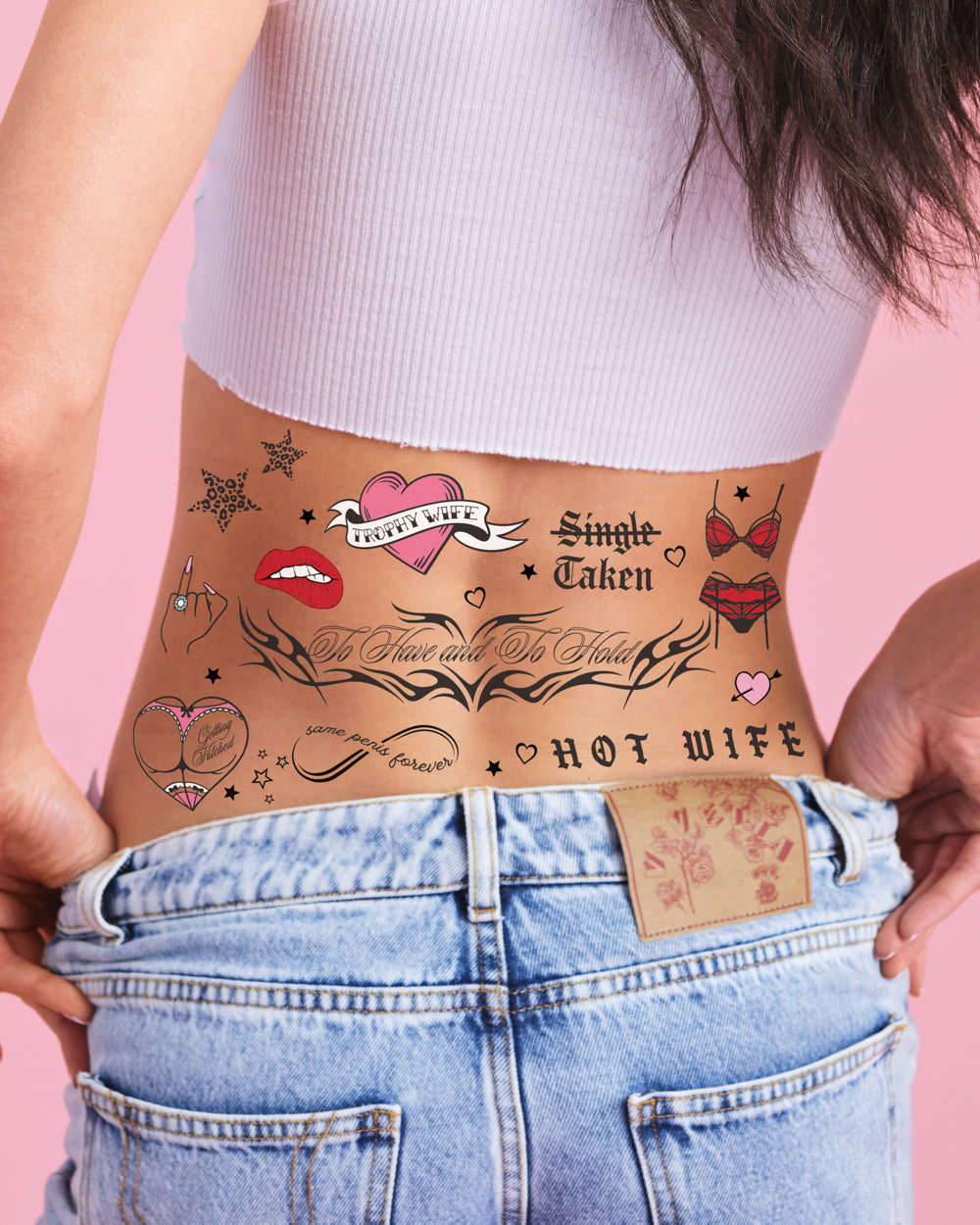 Trophy Wife Tats - 56 temporary tattoos