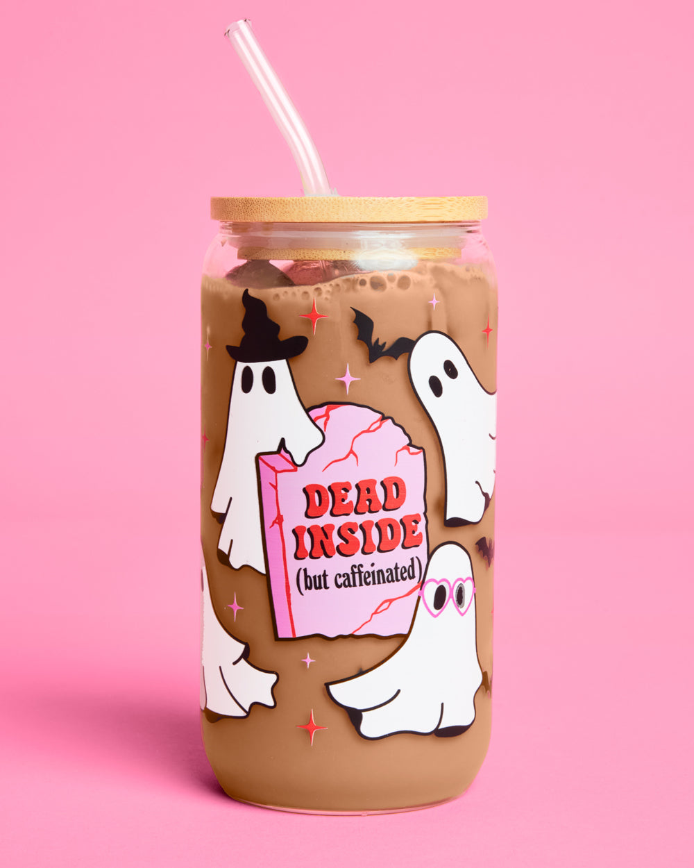 Halloween Ghost Tumbler - 16oz tumbler + straw set