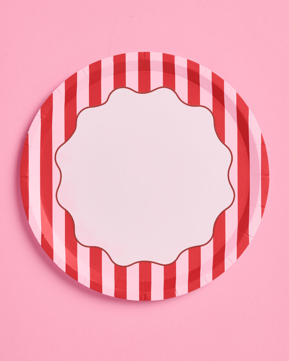 Candy Stripe Plates - 10 paper plates, 7in