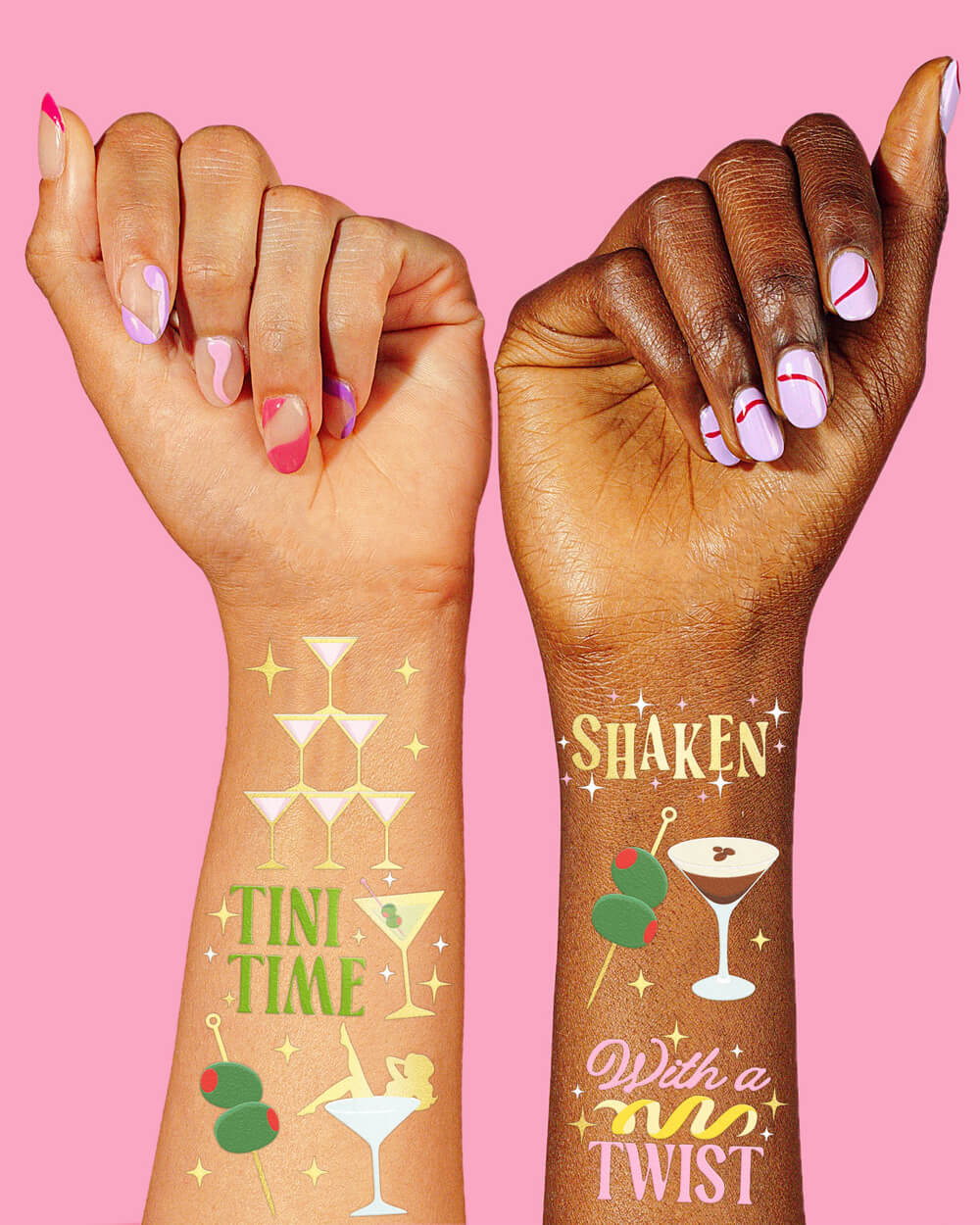 Martini Tats - 50 temporary tattoos