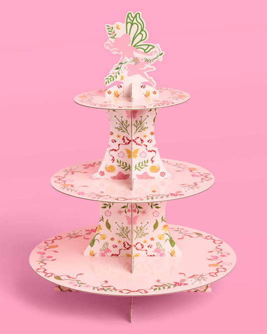 Garden Fairy Cupcake Tower - 3 tiered display