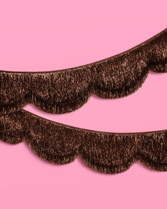 Espresso Scallop Fringe - scalloped banner
