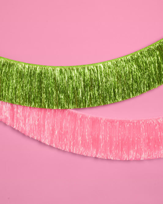 Emerald City Pack - pink + green fringe banners