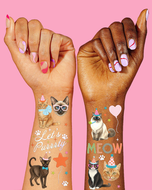 Crazy Cat Tats - 54 temporary tattoos
