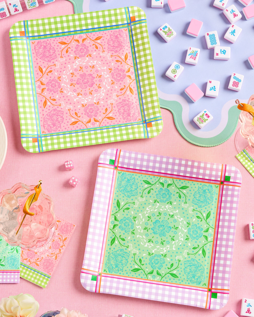 Mahjong Party Plates - paper plates