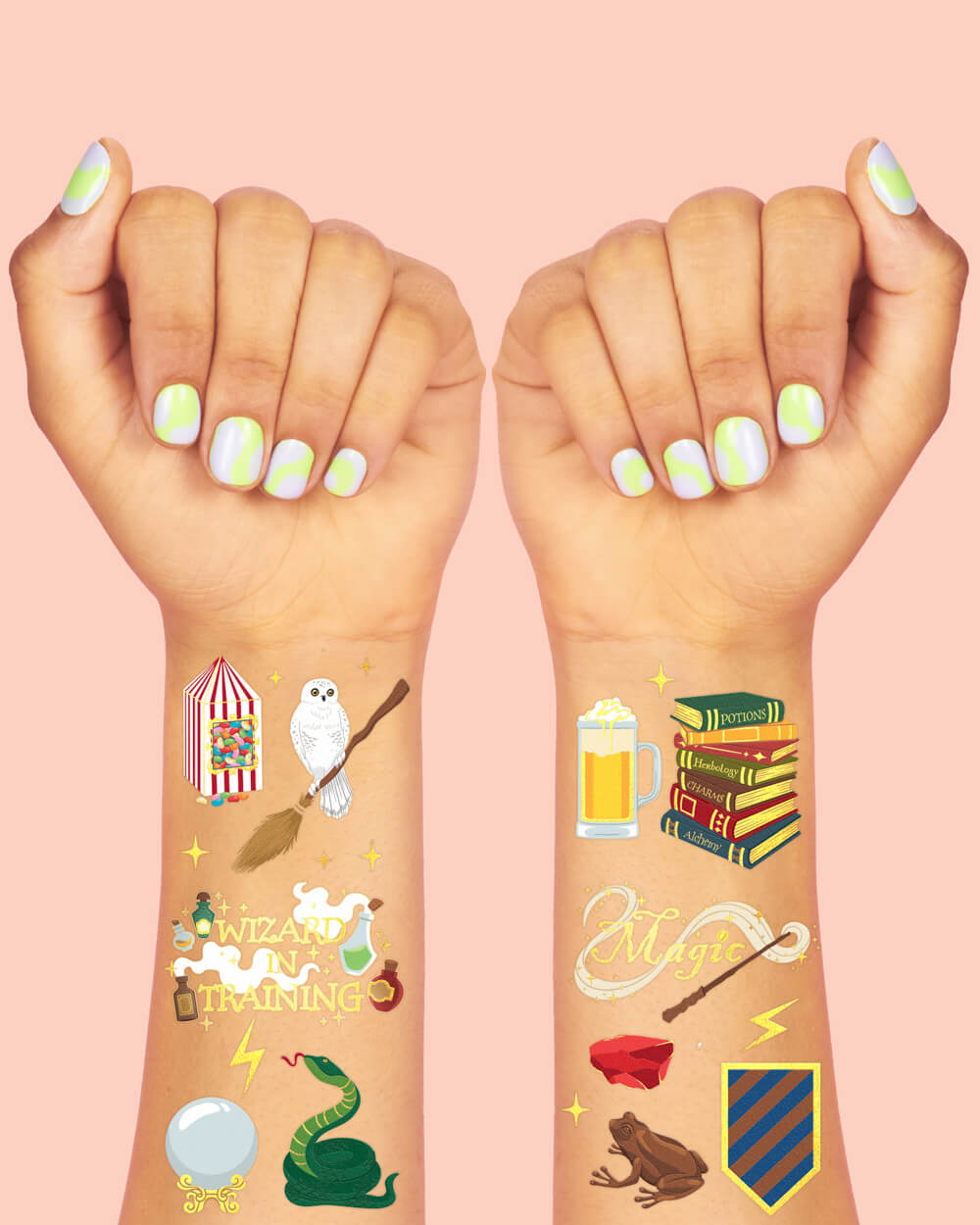 Wizard in Training Tats - 60 foil temporary tattoos