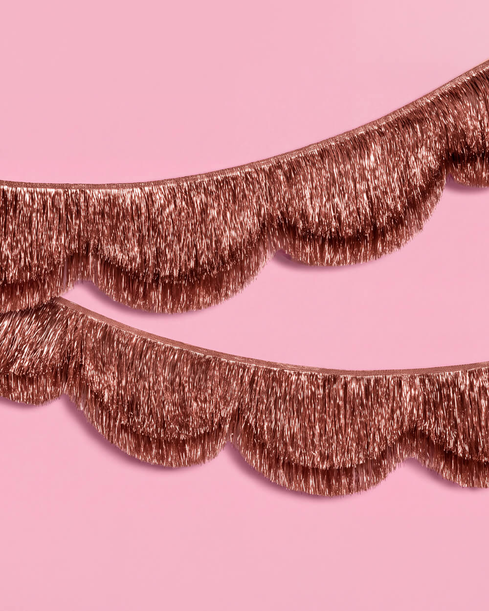Rose Gold Scallop Fringe - scalloped banner