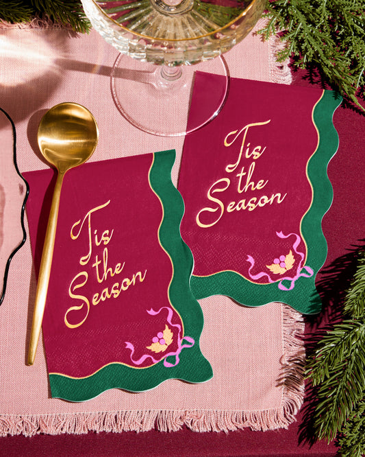 Tis the Season Napkins - 50 rectangle napkins