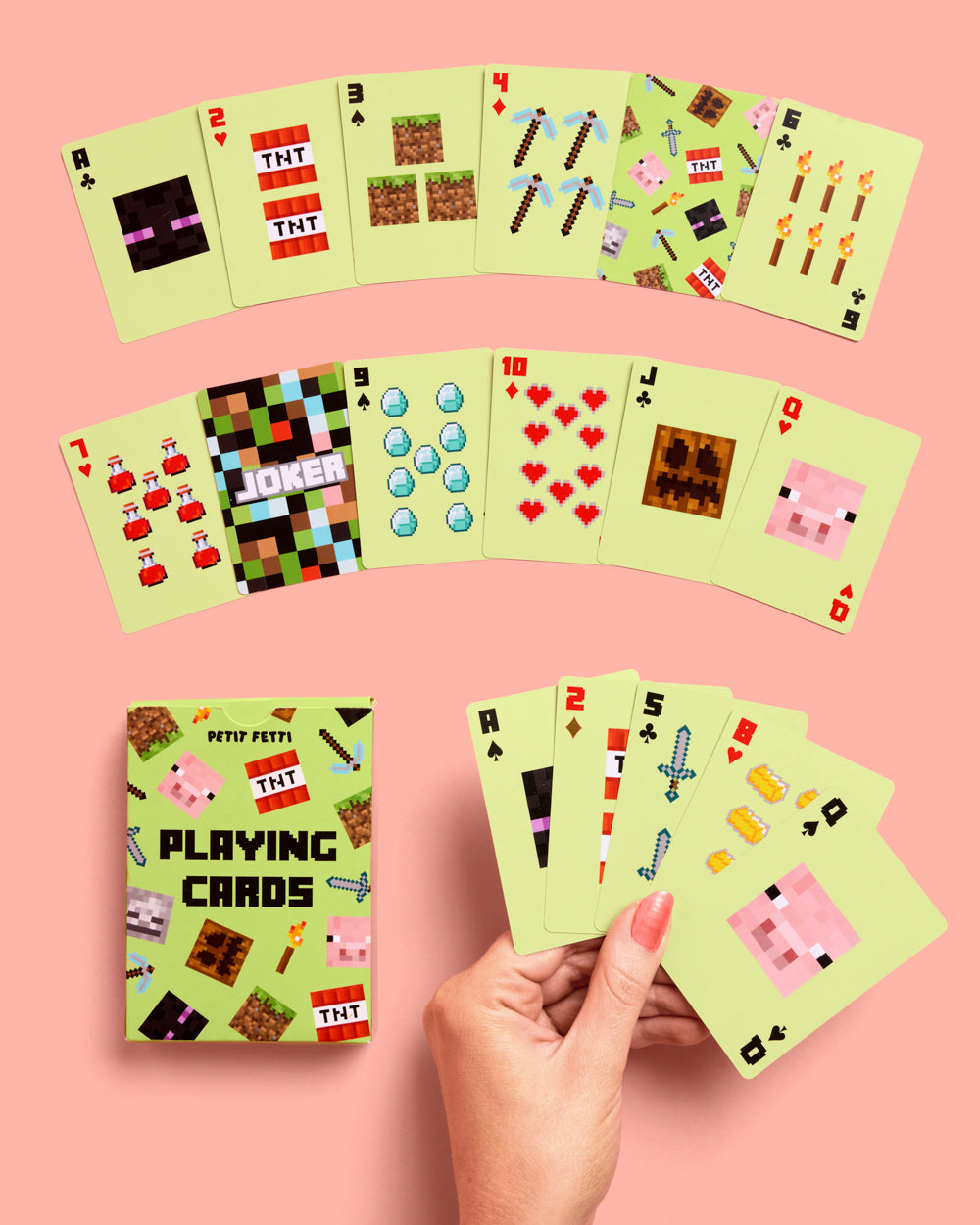 Pixel Mining Gamer Cards - 54 playing cards