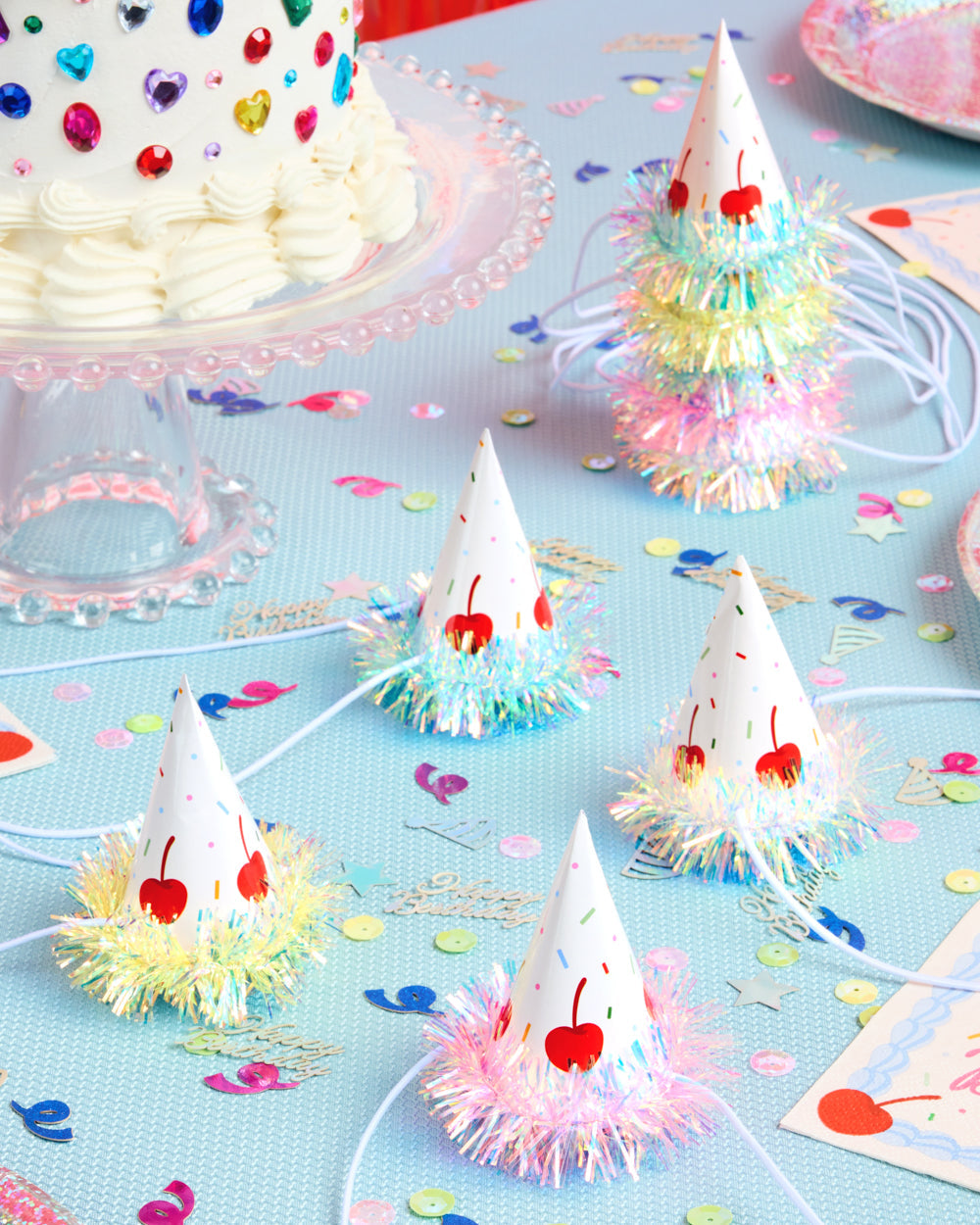 Mini Bday Cake Hats - 10 mini hats