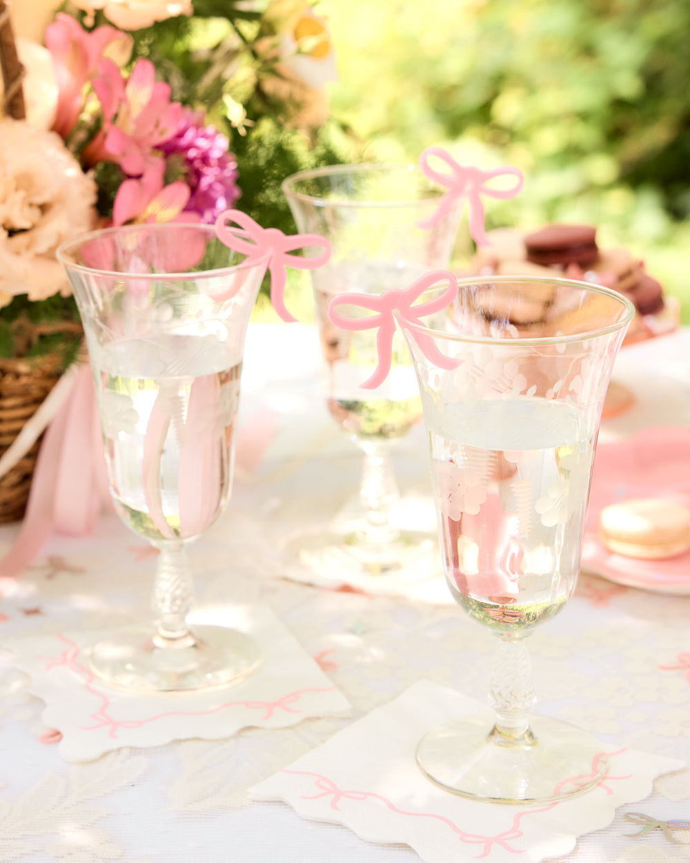 Bow Drink Markers - 8 drink markers