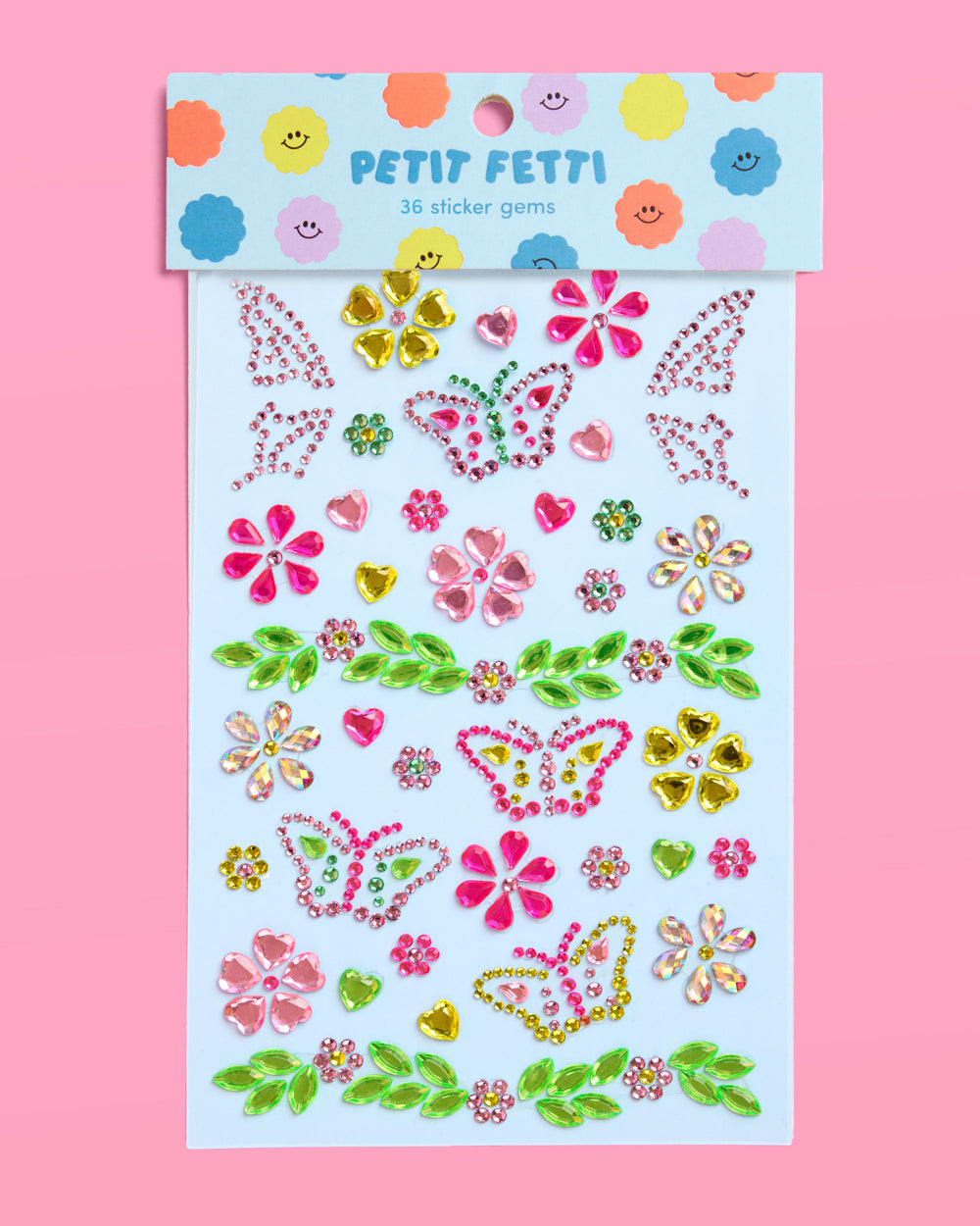 Butterfly Gem Set - 36 adhesive face gems