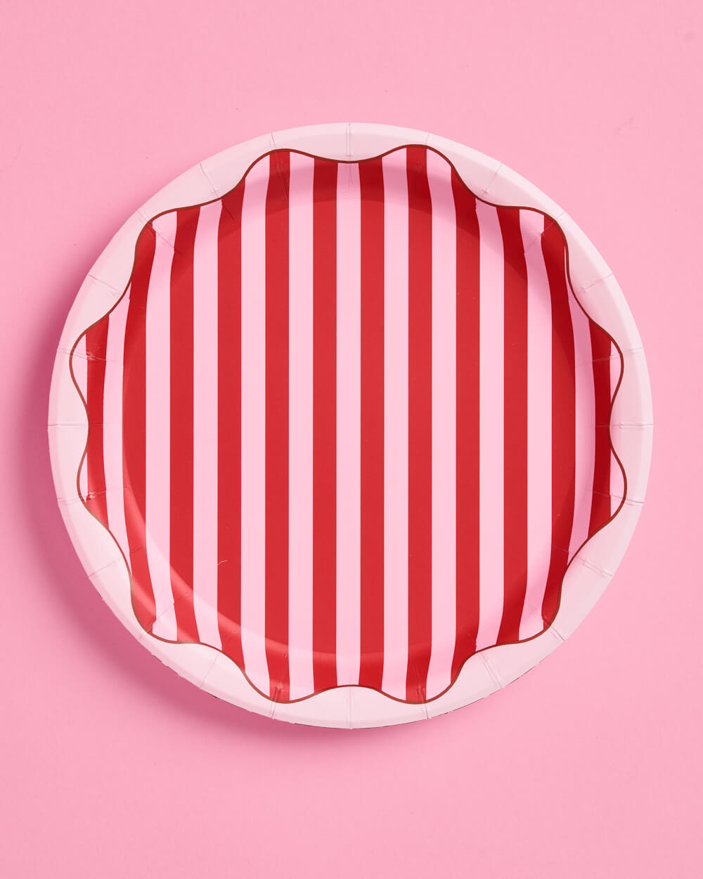 Candy Stripe Plates - 10 paper plates, 9in