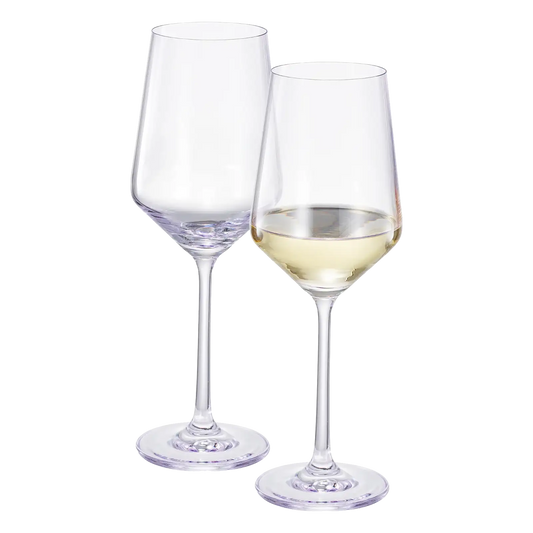 Monet Stemmed Wine Glassware, Purple, Set of 2