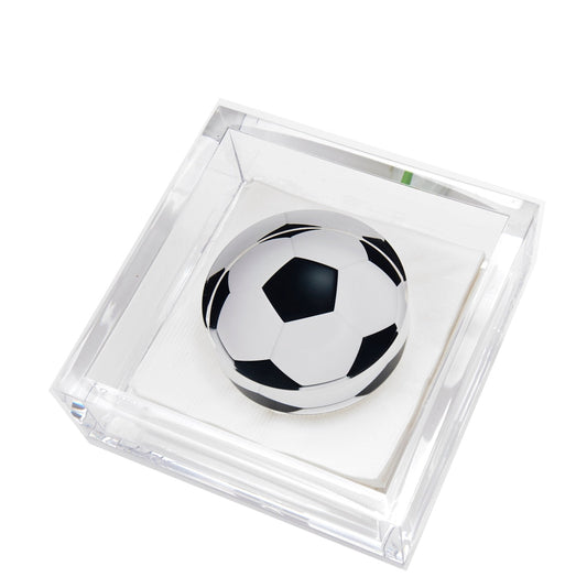 Soccer Ball Acrylic Cocktail Napkin Holder