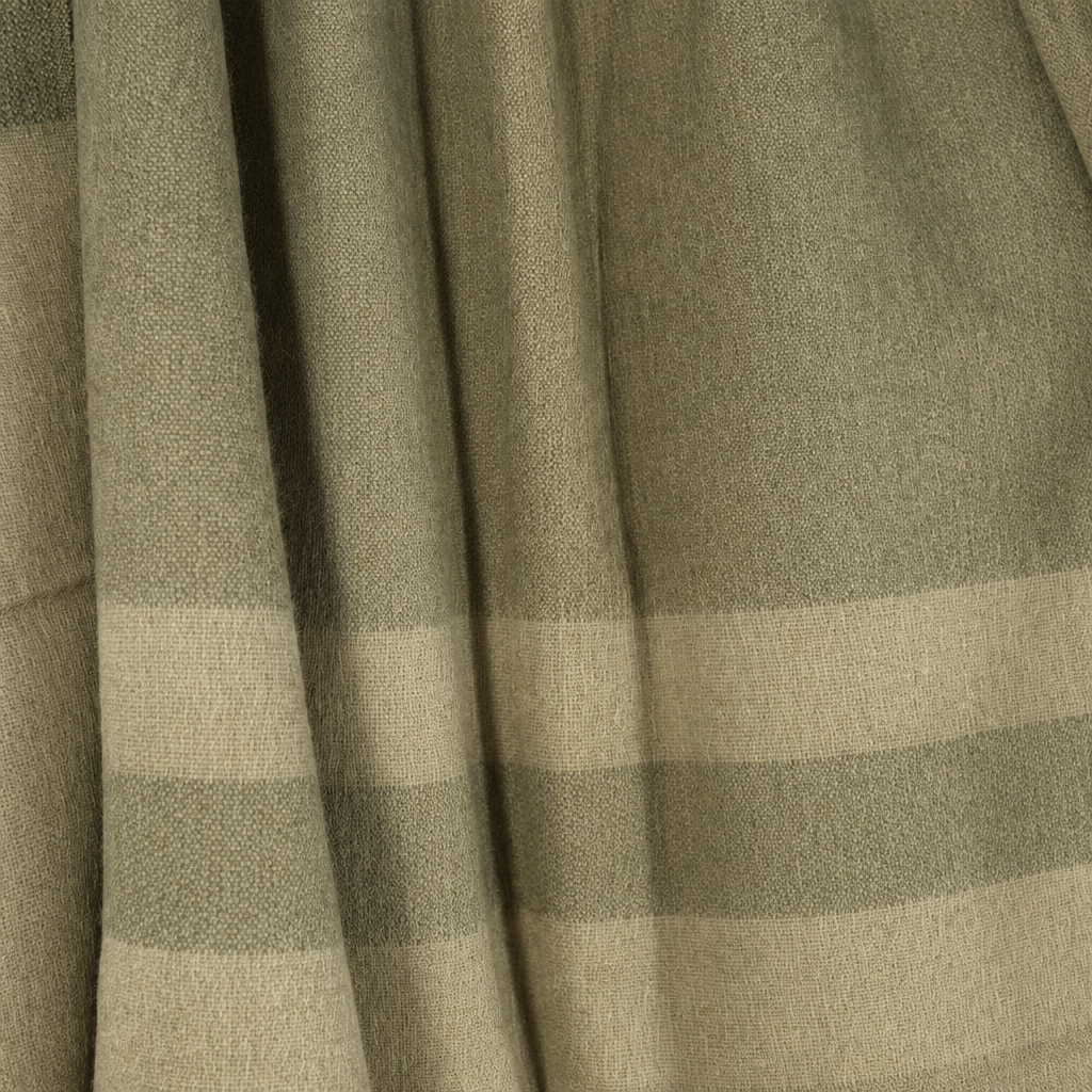 Handwoven Alpaca Throw Blanket | Tobacco, Olive & Khaki | Kallpa Collection