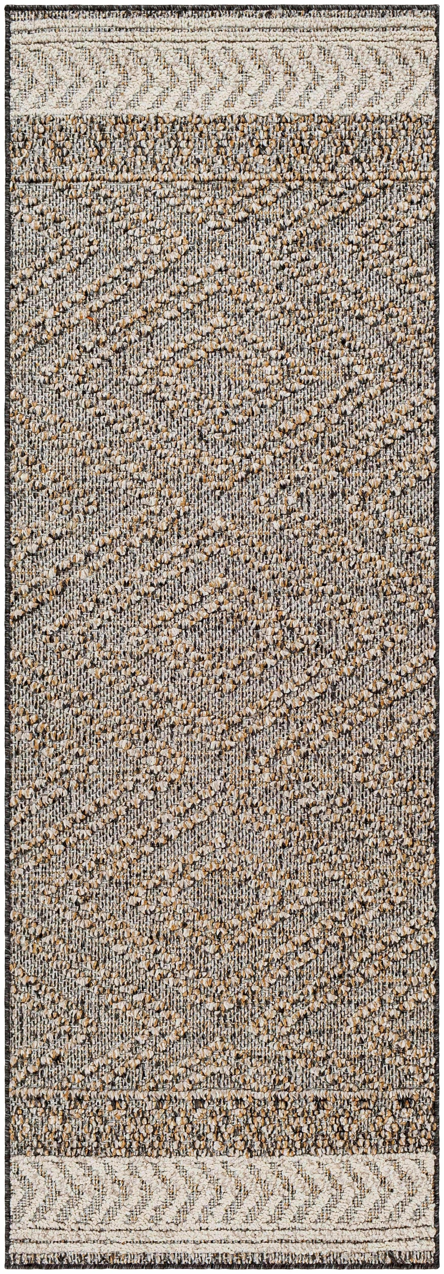 Beige Charcoal Areli Outdoor Area Rug