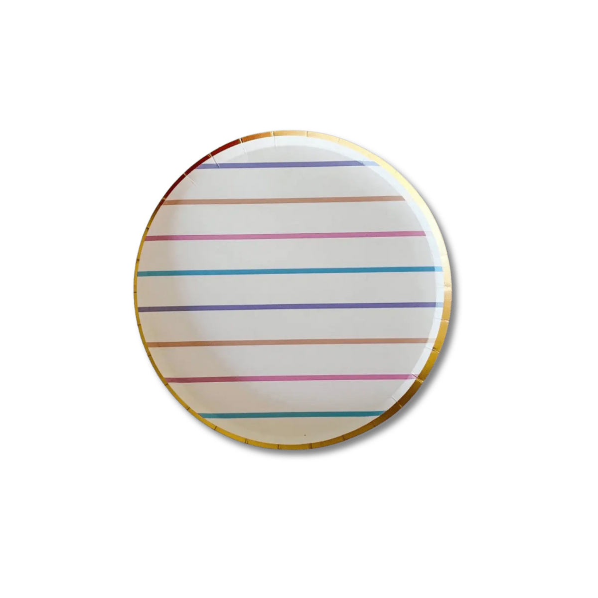 Pastel Striped Birthday Dessert Plates (8pcs)