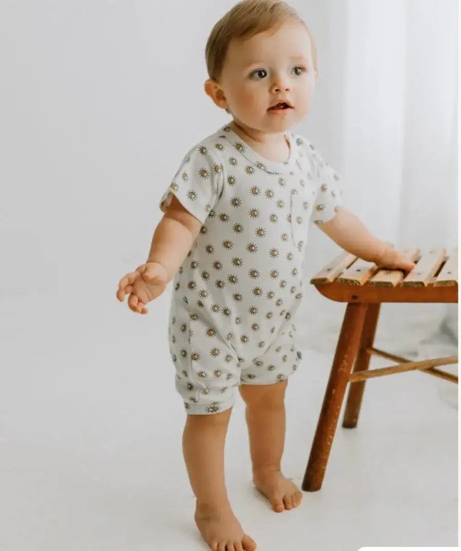 short sleeve romper | sun