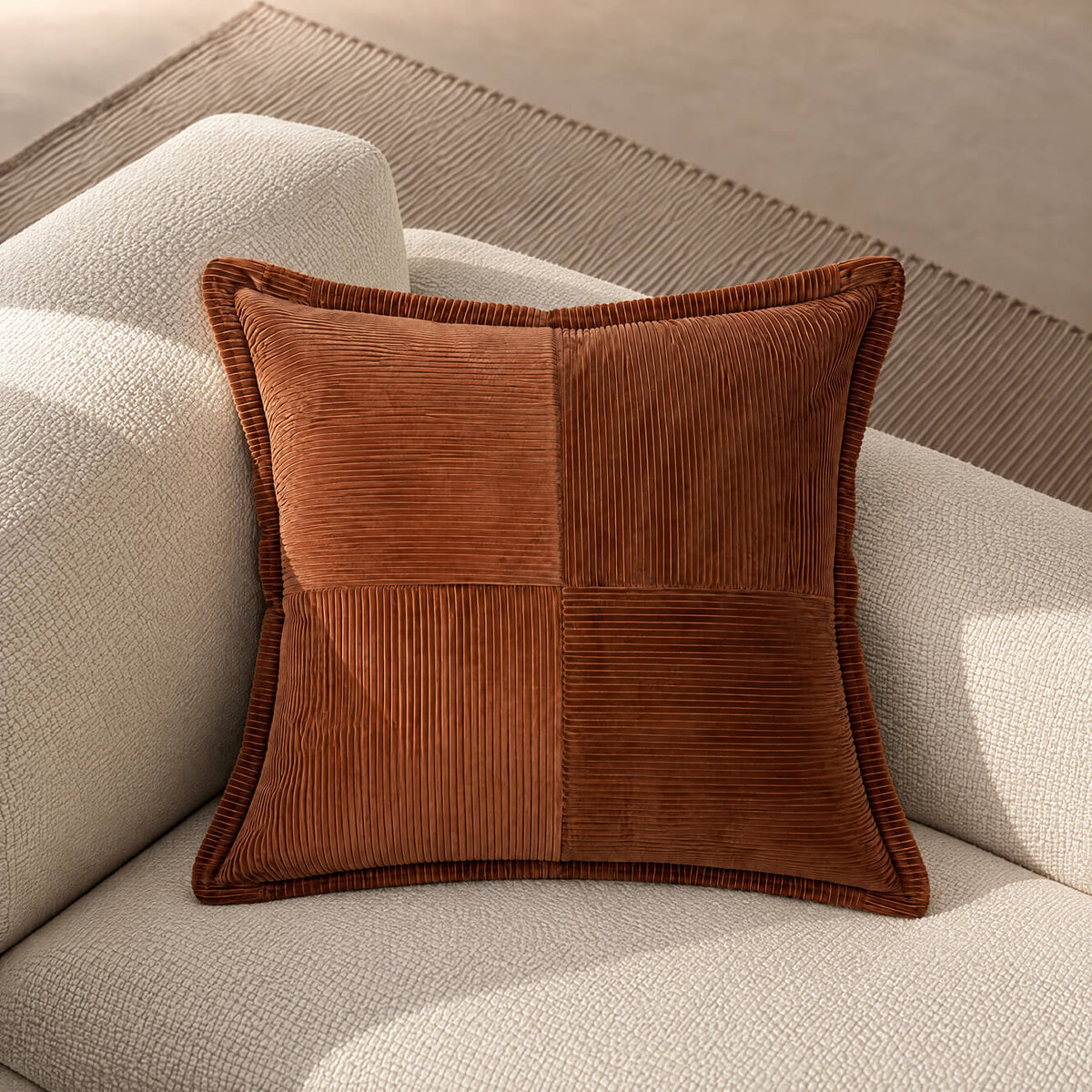 Cotton Corduroy Large Throw Pillow