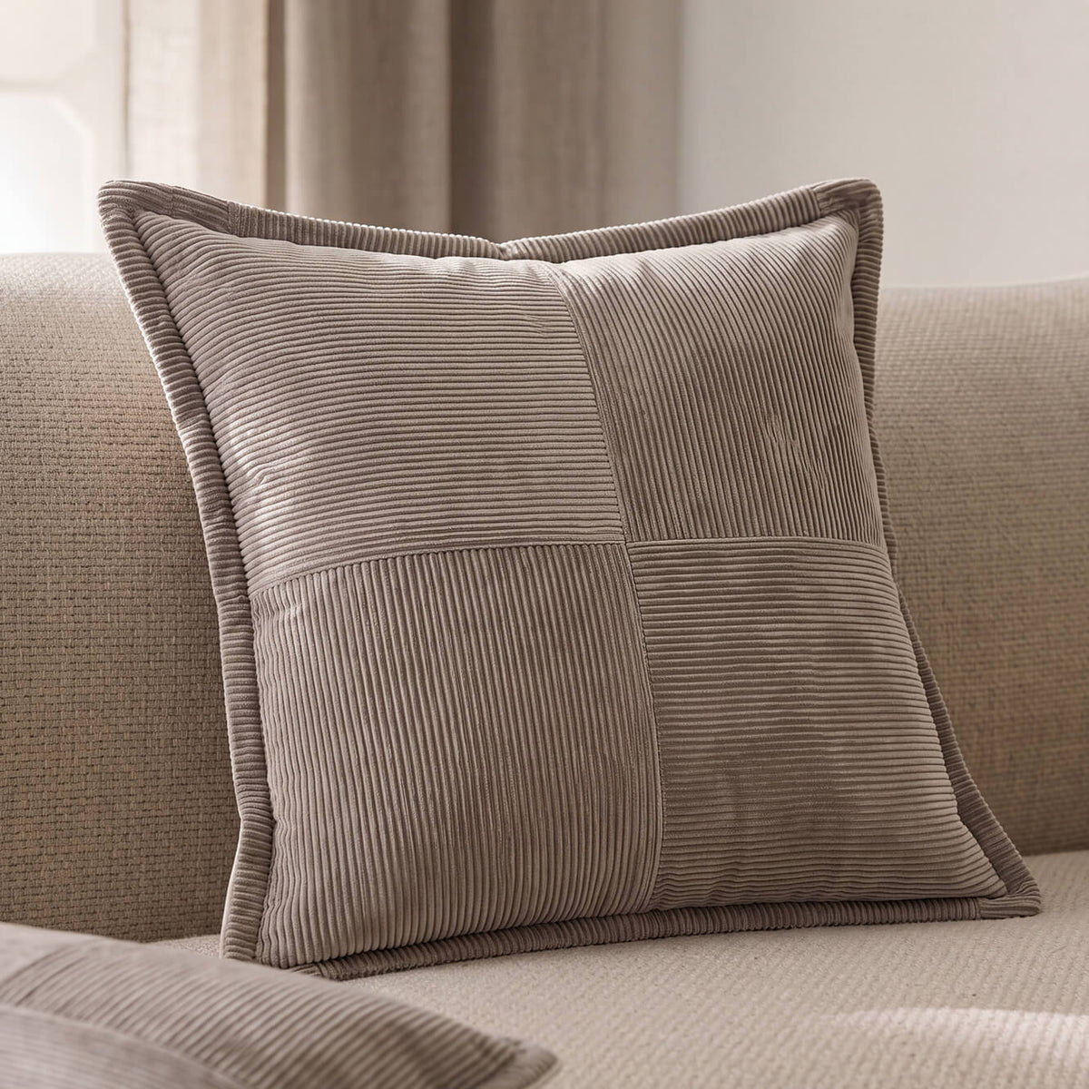 Cotton Corduroy Large Throw Pillow