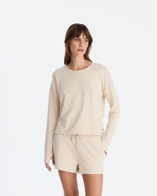 Organic French Terry Long-Sleeved Top