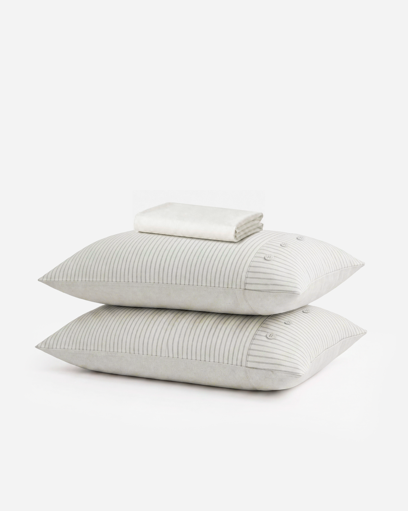Salvia Reversible Cotton Mist  Fitted Sheet Set