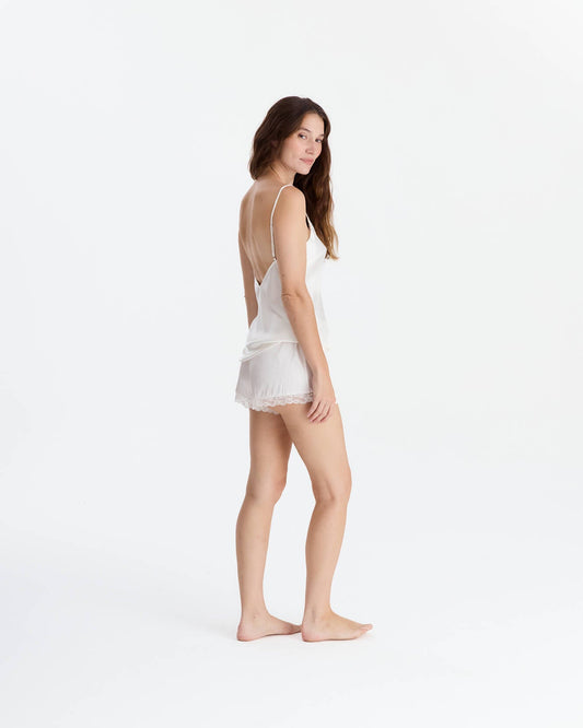 EcoSilk Lace Trim Cami & Short Set