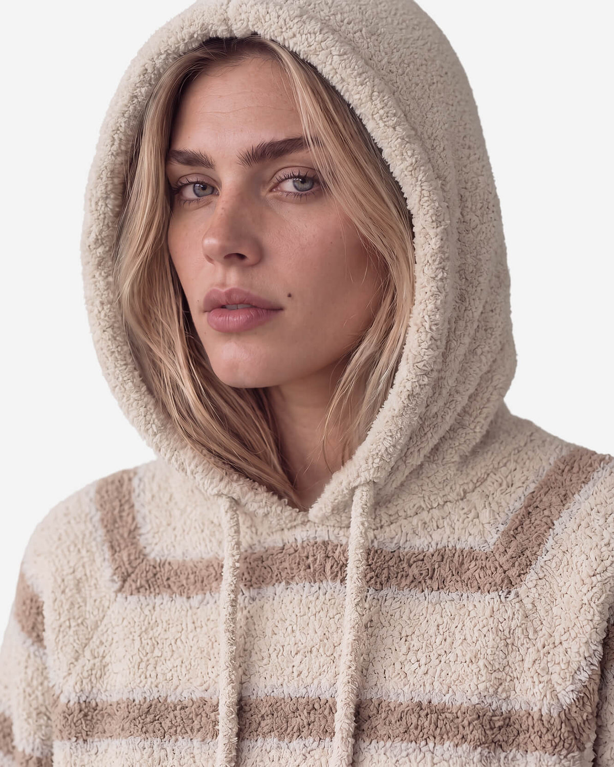 Snug Striped Blanket Hoodie