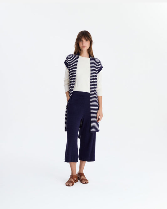 Striped Cloud Cool Light Short Cardigan
