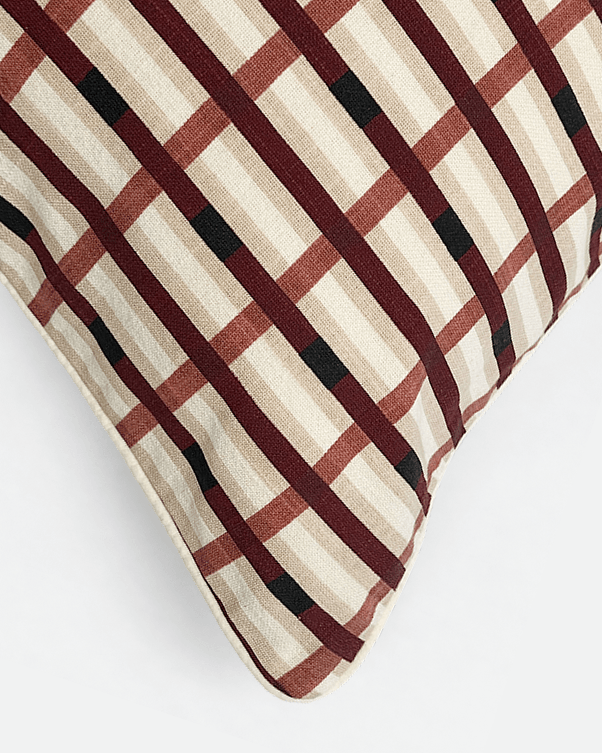 Woven Grid Small Lumbar Pillow