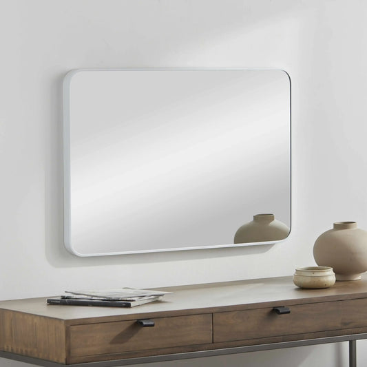 Sustinente White Carved Mirror - Clearance