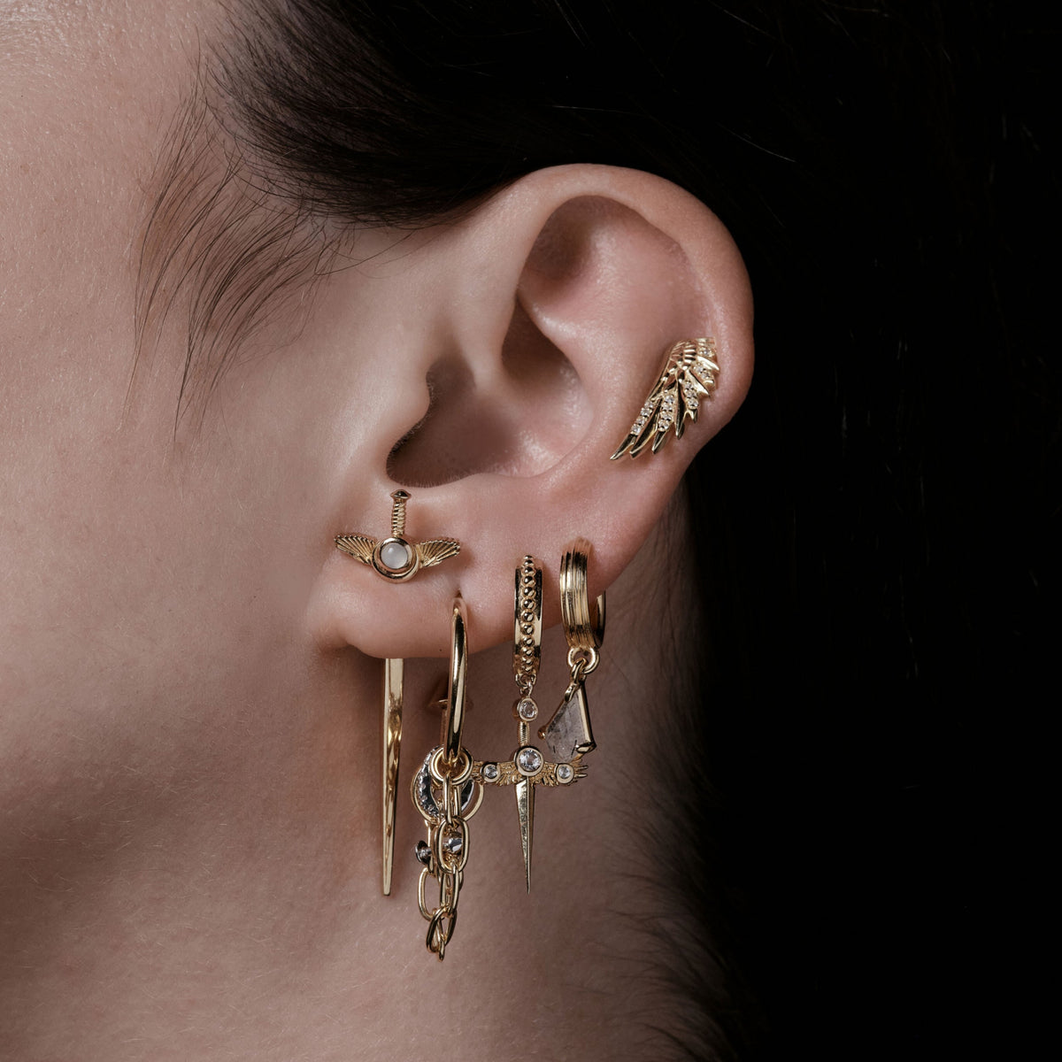 Flying Dagger Studs