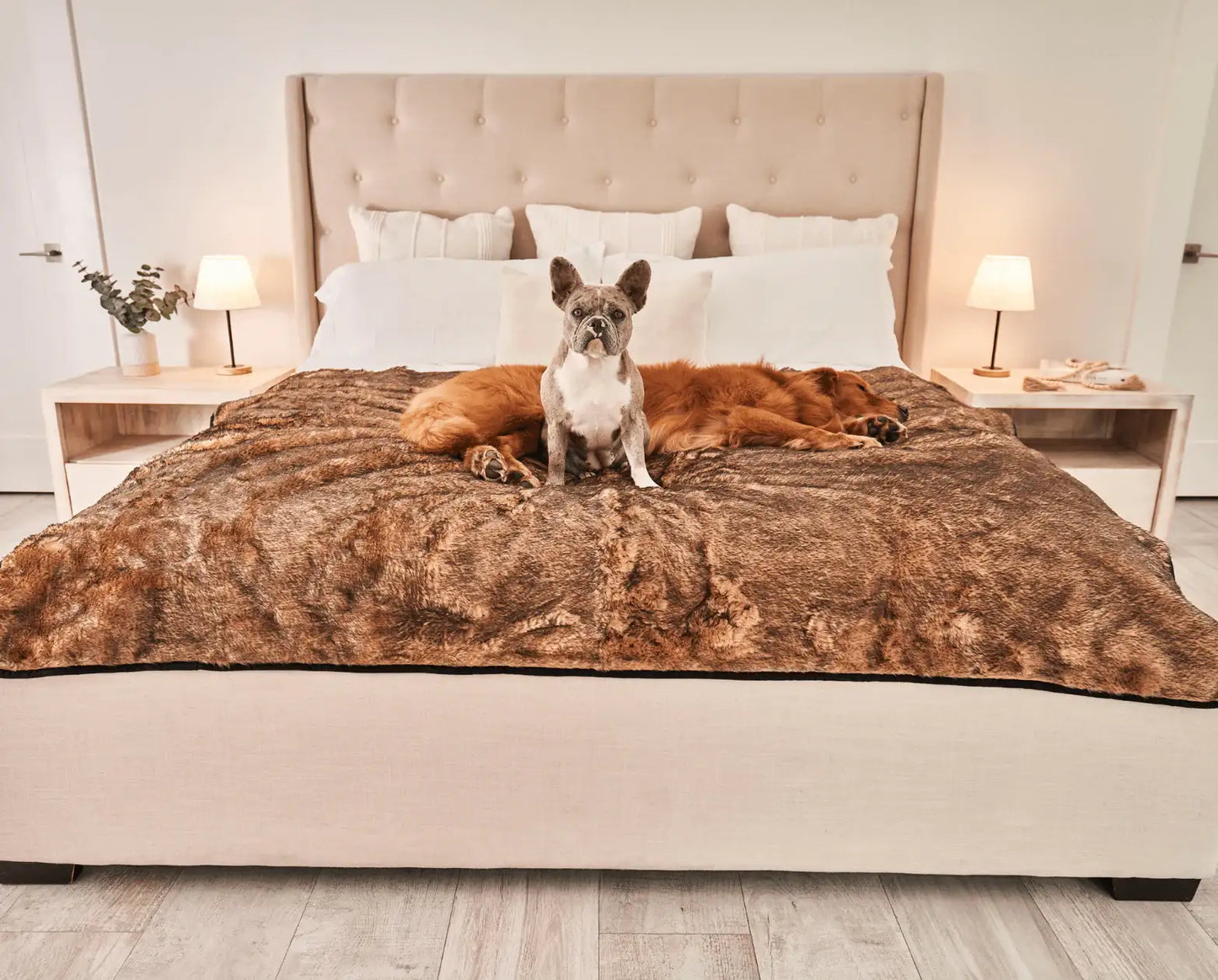 PupProtector™ Summer Short Fur Waterproof Throw Blanket - Sable Tan