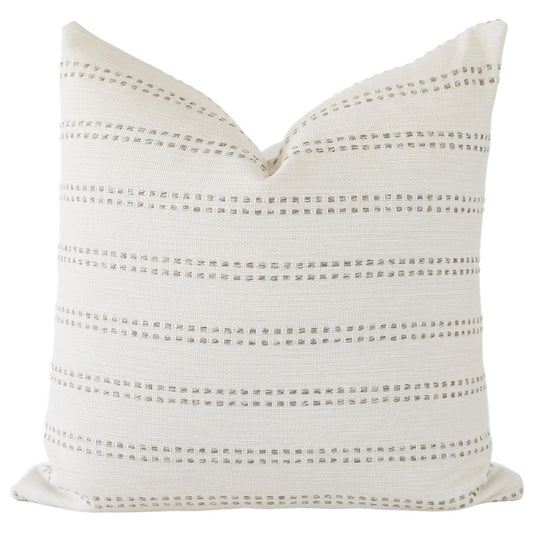 Tatum Stripe Grey Throw Pillow