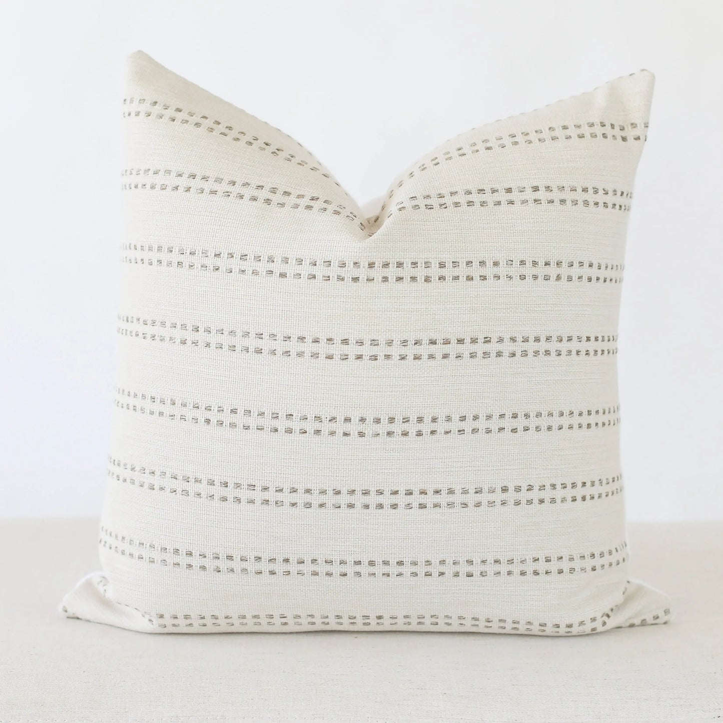 Tatum Stripe Grey Throw Pillow