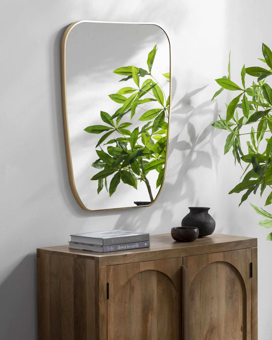 Texcaltic Gold Carved Mirror