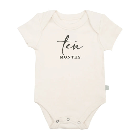 graphic bodysuit | ten months milestone charcoal